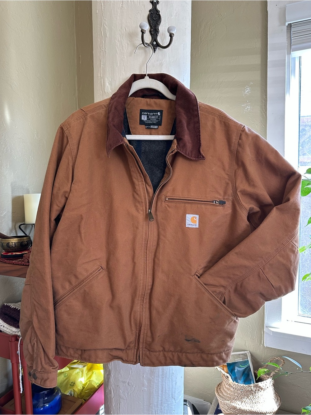 Carhartt Brown Duck Detroit Jacket Size L